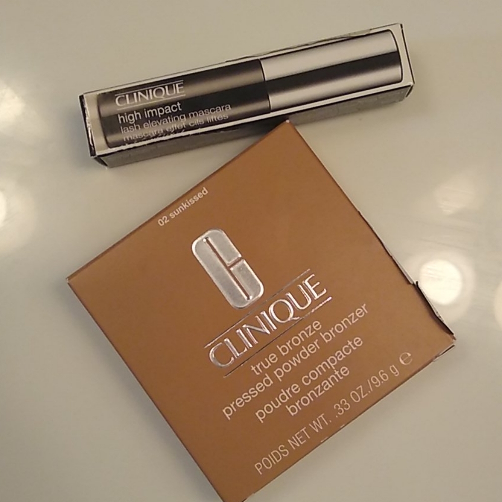 New Clinique mascara + powder bronzer